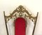 Brass and Red Velvet Chairs, Set of 4 9