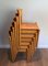 Vintage Stackable Chairs in Fir, Set of 6 5