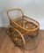 Rattan Rolling Table im Stil von Audoux Minet 4