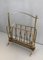 Brass Magazine Rack from Maison Jansen 1