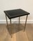Brass and Leather Side Table in the Style of Maison Jansen, Image 1