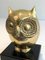 Brass Owl on Black Lacquered Wood Base 7