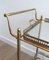 Neoclassical Style Brass Trolley Table with Removable Trays 3