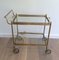 Neoclassical Style Brass Trolley Table with Removable Trays 1