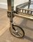 Tavolo con rotelle in metallo argentato e ottone, Immagine 6