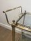Rolling Table in Silver Metal & Brass, Image 5