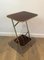 Faux-Bamboo Style Mahogany & Golden Metal Stand, Image 9