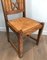 Brutalist Wood & Rattan Chairs, Set of 6 6