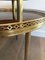 Neoclassical Style Tripod Pedestal Table in Mahogany, Brass & Golden Metal Base 8
