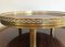 Dreibeiniger neoklassizistischer Tisch aus Mahagoni, Messing & goldenem Metallfuß 7