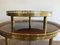 Dreibeiniger neoklassizistischer Tisch aus Mahagoni, Messing & goldenem Metallfuß 6