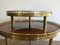 Neoclassical Style Tripod Pedestal Table in Mahogany, Brass & Golden Metal Base 6