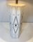 Neoclassical Style Table Lamp in White Lacquered Sheet Metal with Golden Decorations 7