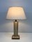 Travertine and Golden Chrome Table Lamp, Image 1