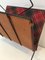 Magazine Rack in Black Lacquered Metal & Leather with Tile Fabrics 7