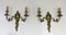Louis XV Wandlampen aus Bronze, 2er Set 1