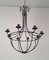 Large Wrought Iron Cage Chandelier 3