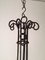 Large Wrought Iron Cage Chandelier 6