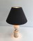 Travertine & Chrome Table Lamp by Philippe Barbie 3