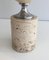 Travertine & Chrome Table Lamp by Philippe Barbie 8
