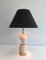 Travertine & Chrome Table Lamp by Philippe Barbie, Image 4