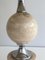 Travertine & Chrome Table Lamp by Philippe Barbie 7