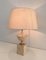 Baluster Table Lamp in Travertine & Gold Metal by Philip Barbier 2