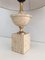 Baluster Tischlampe aus Travertin & goldenem Metall von Philip Barbier 6