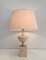 Baluster Table Lamp in Travertine & Gold Metal by Philip Barbier 4