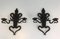 Large Wrought Iron Sconces, Set of 2 1