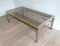 Brushed Steel & Brass Coffee Table by Guy Lefèvre for Maison Jansen 1