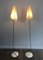 Parquet Floor Lamps in Lacquered Metal, Chrome & White Plastic, Set of 2 4