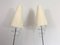Parquet Floor Lamps in Lacquered Metal, Chrome & White Plastic, Set of 2 6