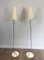 Parquet Floor Lamps in Lacquered Metal, Chrome & White Plastic, Set of 2 3