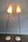 Parquet Floor Lamps in Lacquered Metal, Chrome & White Plastic, Set of 2 2