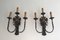 Wrought Iron Candleholder Sconces, Set of 2 1