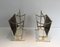 Mahogany and Brass Magazine Racks Attributed to Maison Jansen House, Set of 2 5