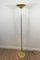 Lámpara de pie de parquet de latón dorado y vidrio acrílico, Imagen 1