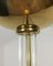 Lámpara de pie de parquet de latón dorado y vidrio acrílico, Imagen 5