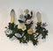 Iron Wall Lights with Porcelain Flowers, 1960s, Set of 2, Image 4