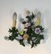 Iron Wall Lights with Porcelain Flowers, 1960s, Set of 2, Image 5