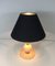 Travertine and Brass Lamp, 1970s 4