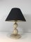 Travertine and Brass Lamp, 1970s, Image 1