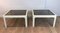 Mesas auxiliares de fibra de vidrio lacadas en blanco de Poschinger, años 70. Juego de 2, Imagen 2