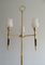 Brass and Wood Parquet Floor Lamp, 1970s 8