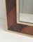 Spiegel aus Holz und Messing mit Intarsien 9