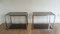 Chrom Sofa Beistelltische mit Rauchglas Tabletts, 1970er, 2er Set 3