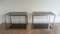 Chrome Sofa End Tables with Smoked Glass Trays, 1970s, Set of 2 3