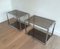 Chrome Sofa End Tables with Smoked Glass Trays, 1970s, Set of 2 2