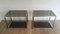 Chrome Sofa End Tables with Smoked Glass Trays, 1970s, Set of 2 1